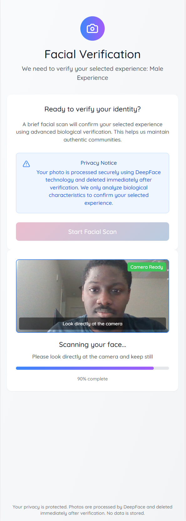 Verification Screen